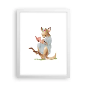 Poster in einem weißen Rahmen - Lies mir vor Mama - 30x40 cm