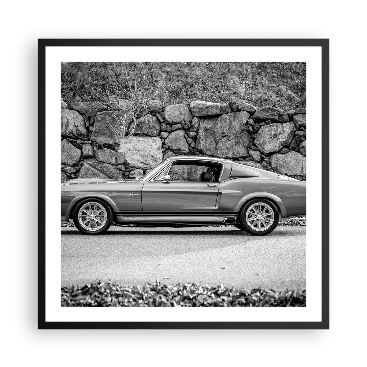 Poster in einem schwarzem Rahmen - Die Legende der 1960er - 60x60 cm