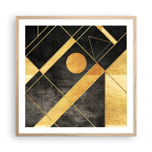 Poster in einem Rahmen aus heller Eiche - Die Sonne der Wüste - 60x60 cm