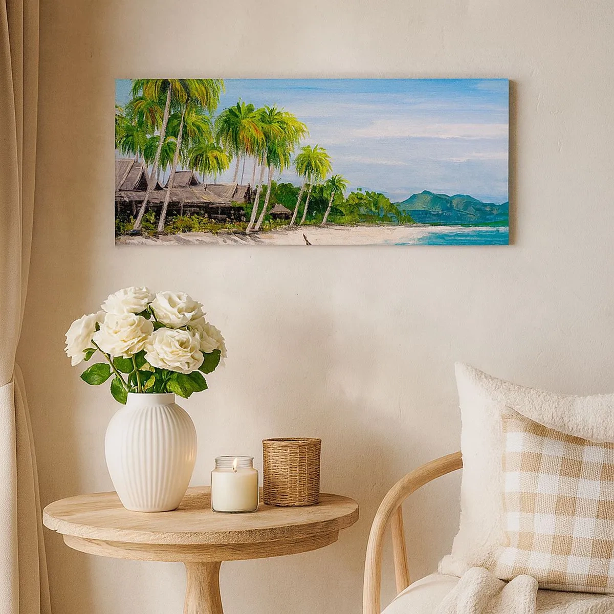 Bild auf Leinwand - Leinwandbild - Exotischer Traum - 100x40 cm