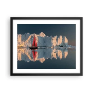 Poster in einem schwarzem Rahmen - Am Rande der Welt - 50x40 cm