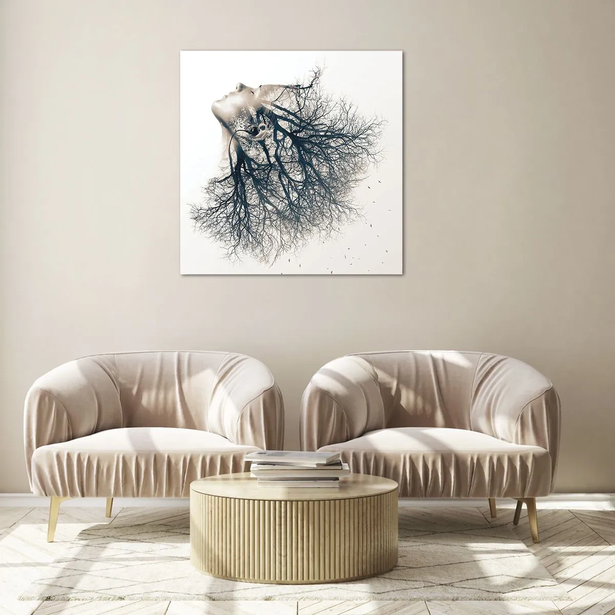 Glasbild - Bild auf glas - Dem Rauschen der Bäume lauschen - 40x40 cm