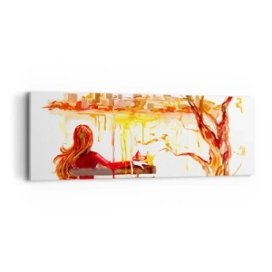 Bild auf Leinwand - Leinwandbild - Ein Moment der Besinnung - 90x30 cm
