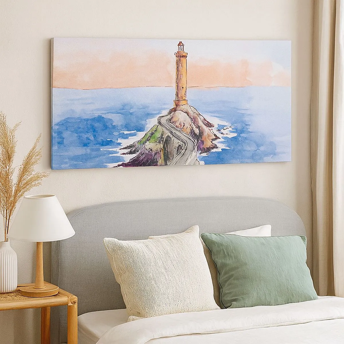 Bild auf Leinwand - Leinwandbild - Dem Meer zugewandt - 100x40 cm