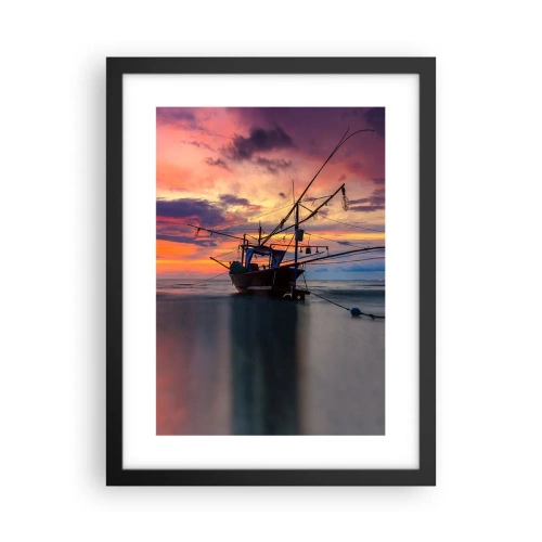 Poster in einem schwarzem Rahmen - Exotischer Abend - 30x40 cm