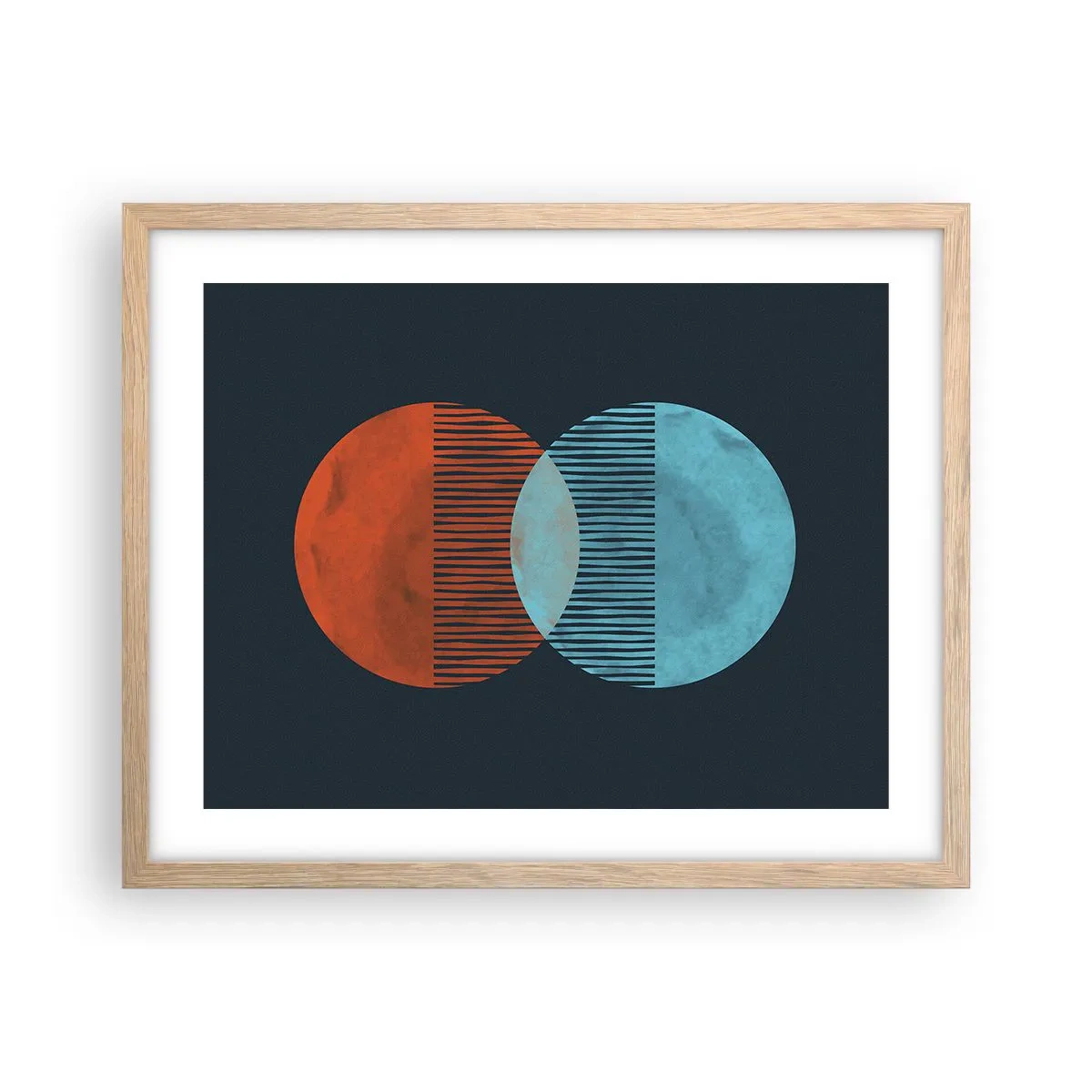 Poster in einem Rahmen aus heller Eiche - Astronomische Fantasie - 50x40 cm