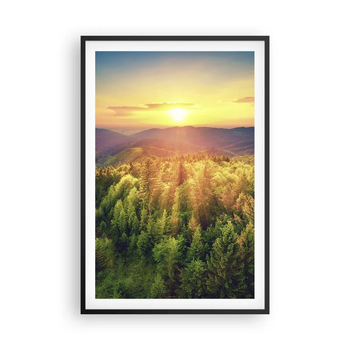 Poster in einem schwarzem Rahmen - Scheitelpunkte und Spitzen - 61x91 cm