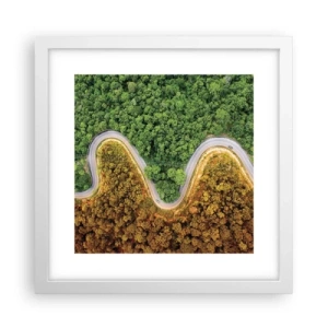 Poster in einem weißen Rahmen - Grenzen und Durchbrüche - 30x30 cm