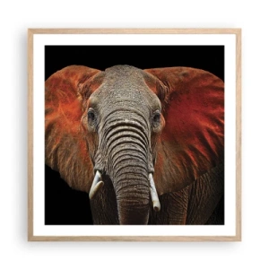 Poster in einem Rahmen aus heller Eiche - Ich bin wild und du? - 60x60 cm