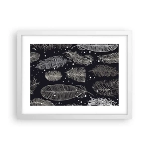Poster in einem weißen Rahmen - Gefiederte Spitze - 40x30 cm
