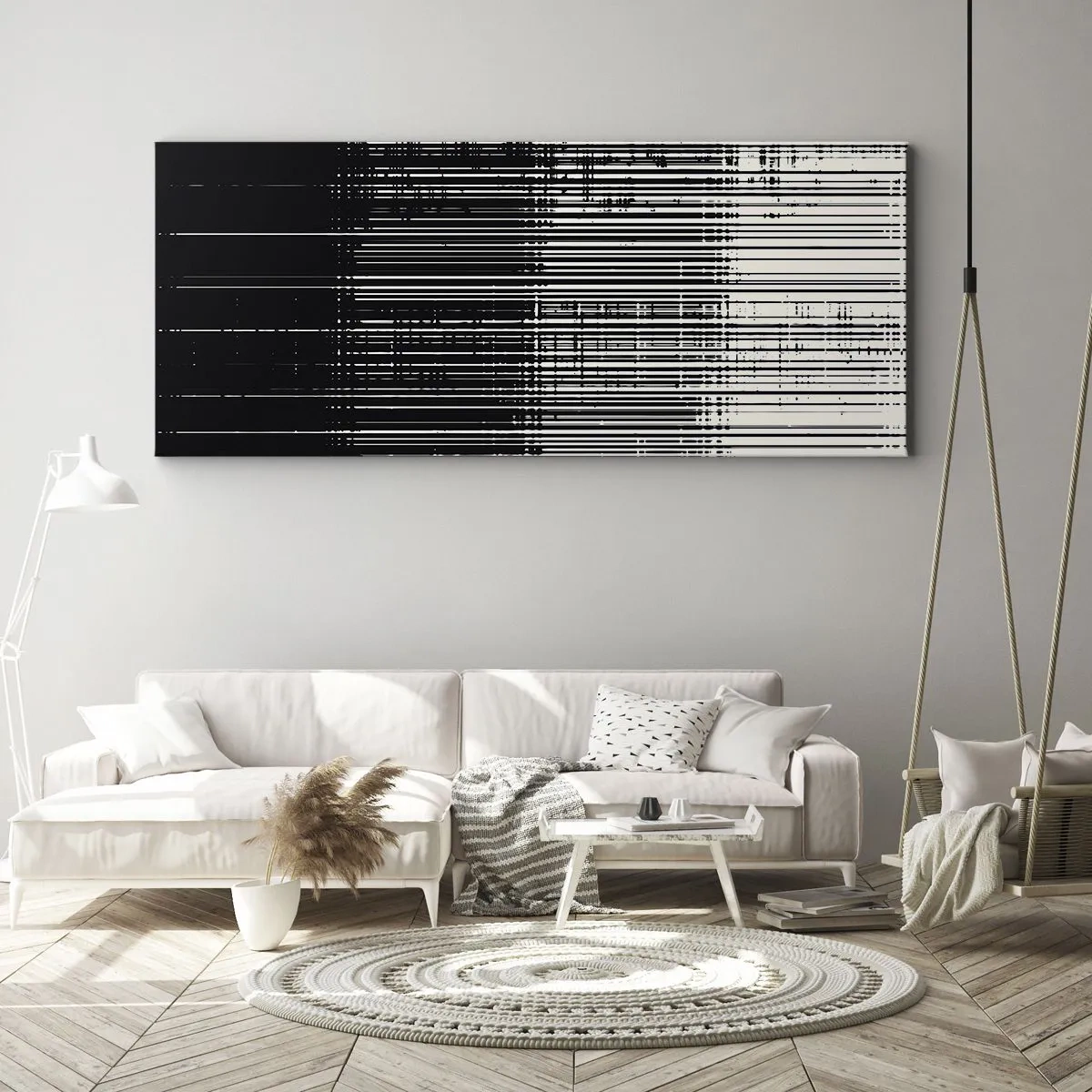 Bild auf Leinwand - Leinwandbild - Wellen und Vibrationen - 100x40 cm