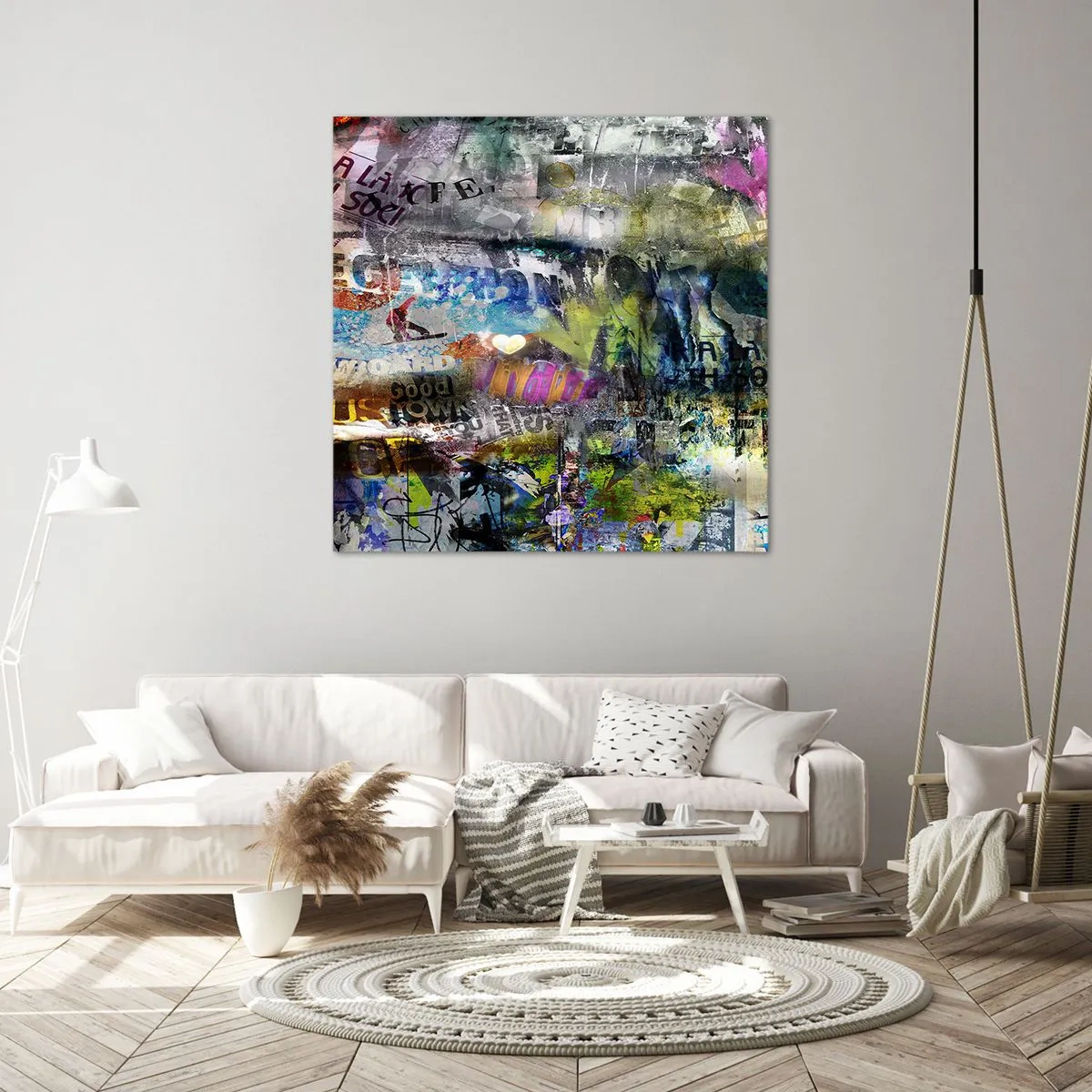 Bild auf Leinwand - Leinwandbild - Collage aus Erinnerungen - 50x50 cm