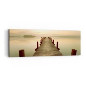Bild auf Leinwand - Leinwandbild - Tagesanbruch, Morgendämmerung, Licht - 90x30 cm