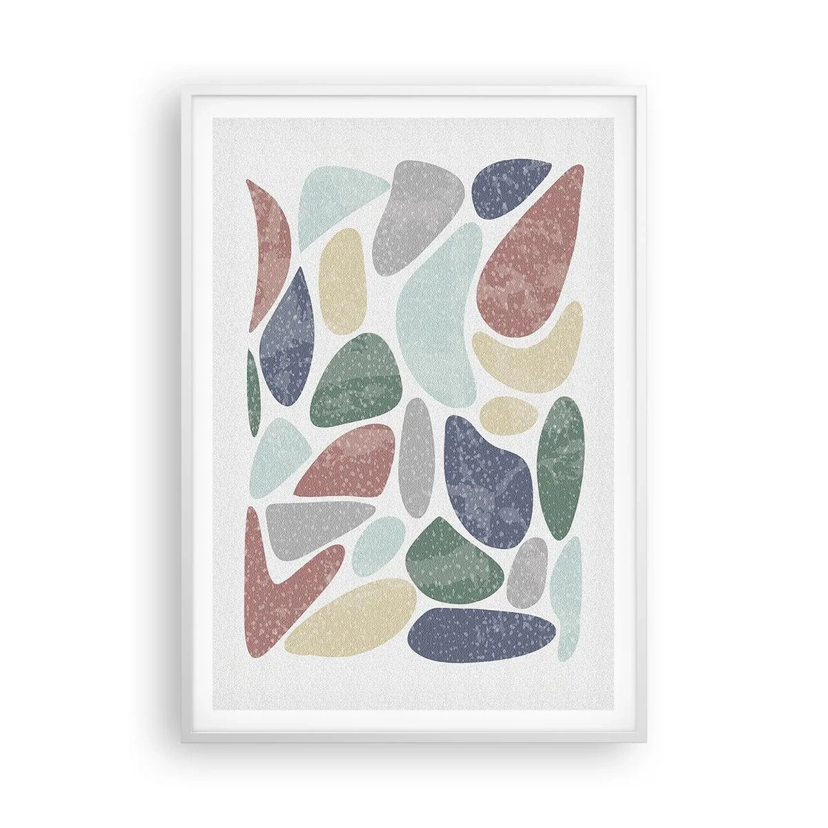 Poster in einem weißen Rahmen - Mosaik aus pulverförmigen Farben - 70x100 cm