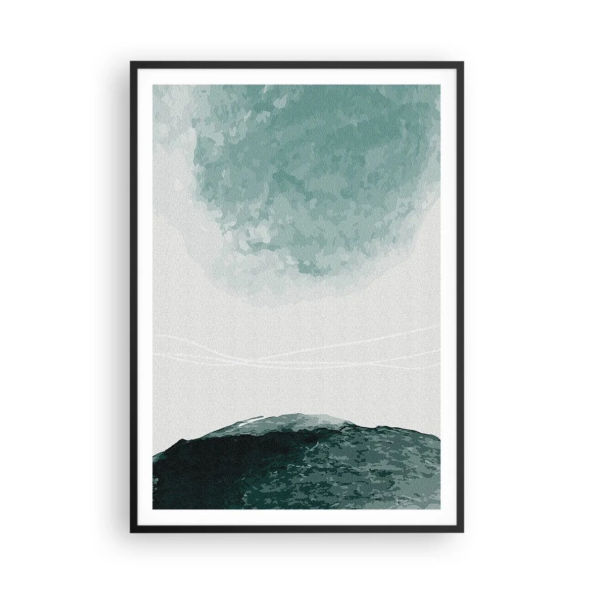 Poster in einem schwarzem Rahmen - Begegnung mit Nebel - 70x100 cm