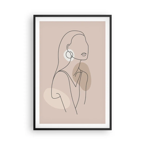 Poster in einem schwarzem Rahmen - Mädchenhafte Ikone - 61x91 cm