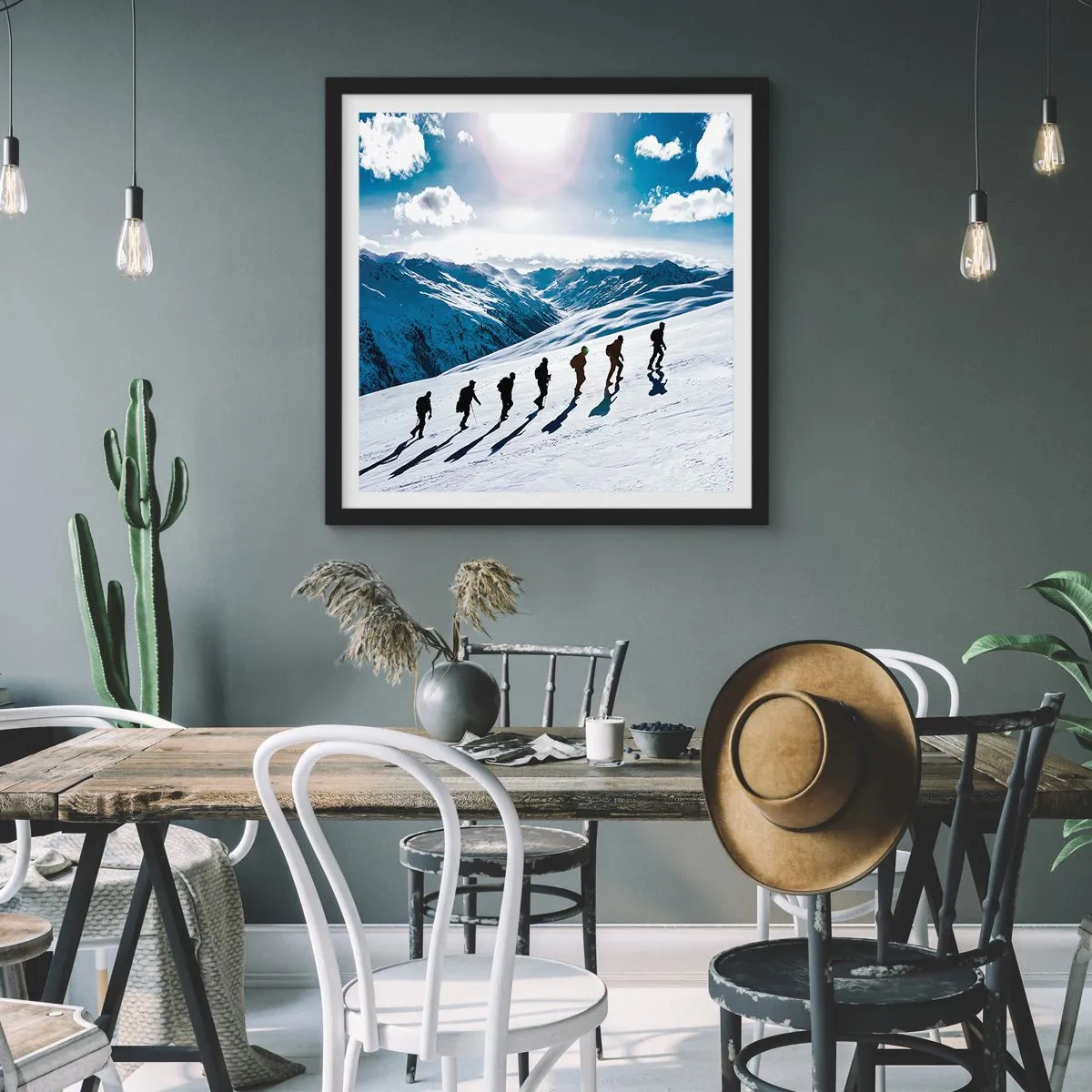 Poster in einem schwarzem Rahmen - Das Team der Eroberer - 60x60 cm