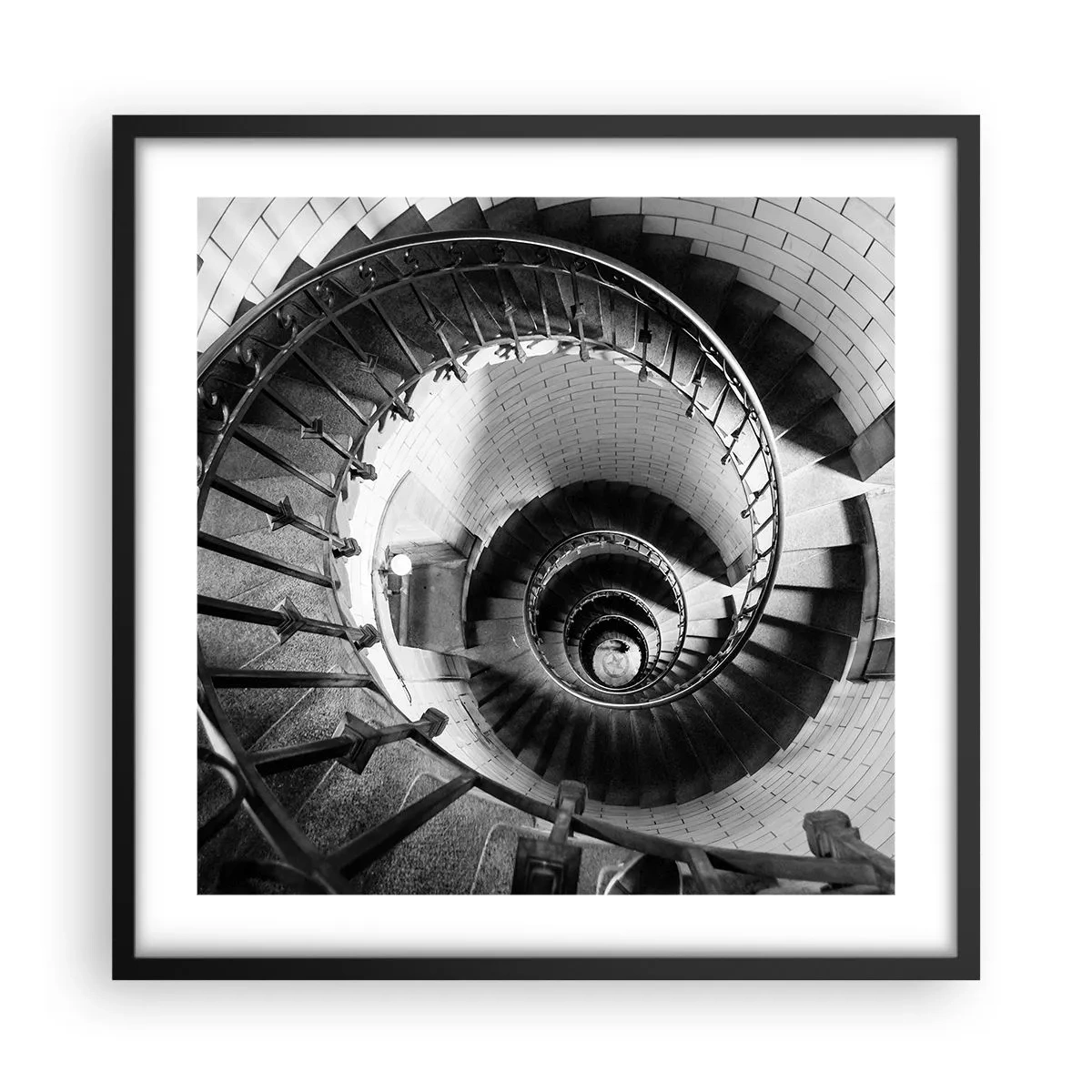 Poster in einem schwarzem Rahmen - Höher und höher - 50x50 cm