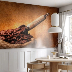 Fototapete Premium Canvas - An der Quelle des Geschmacks - Gastronomie, Kaffee, Aroma - 350x256 cm