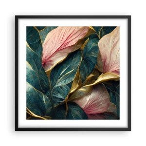 Poster in einem schwarzem Rahmen - Natürliche Eleganz und Stil - 50x50 cm
