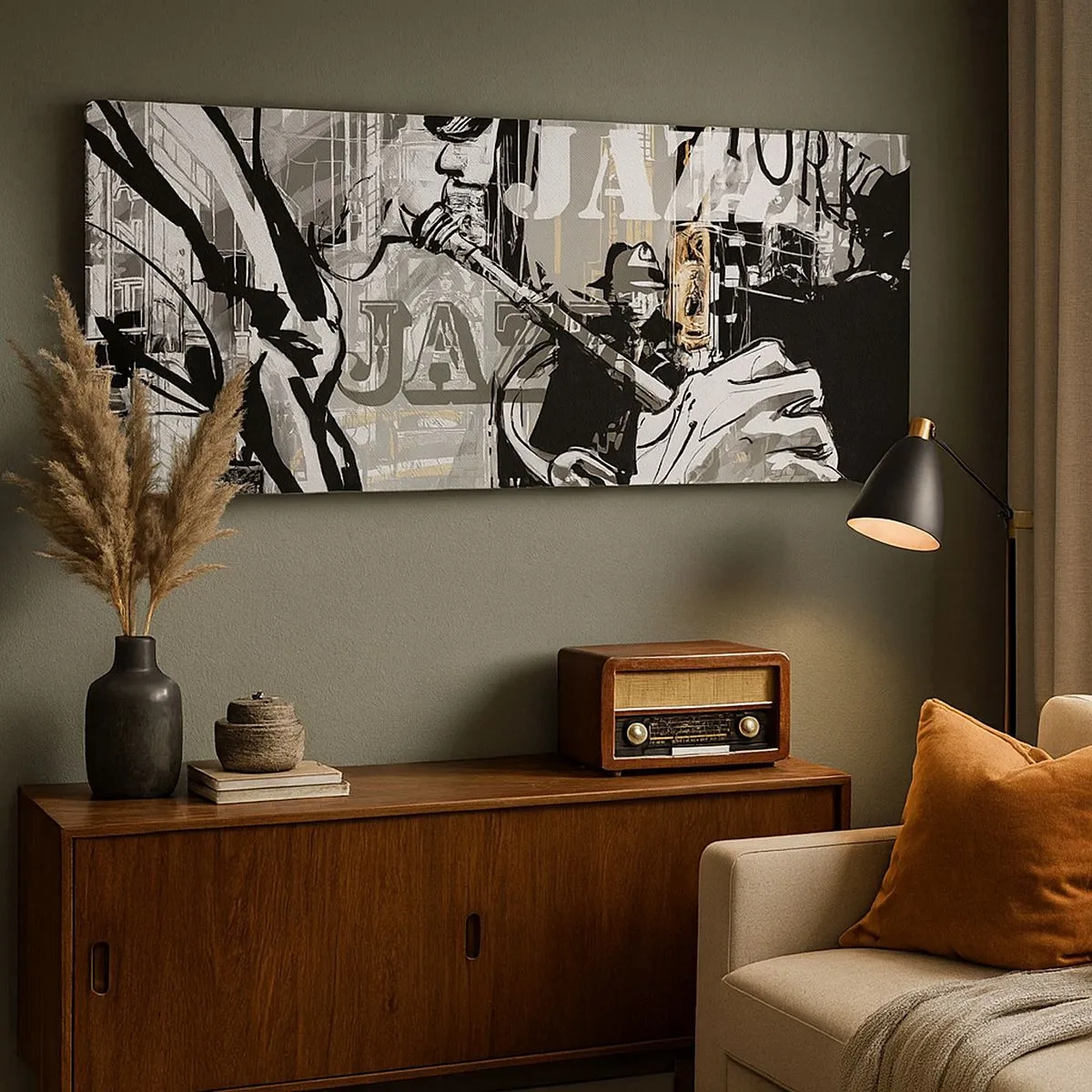 Bild auf Leinwand - Leinwandbild - Im Rhythmus von New York - 100x40 cm