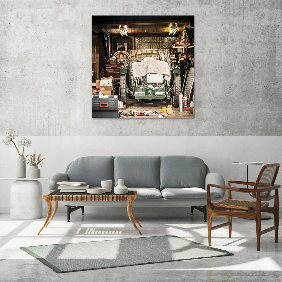 Glasbild - Bild auf glas - Zurück in die Vergangenheit - 70x70 cm