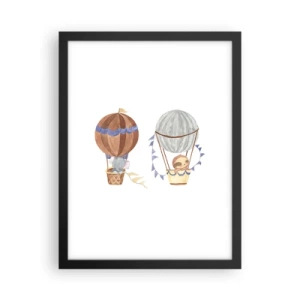 Poster in einem schwarzem Rahmen - Freunde auf Reise - 30x40 cm