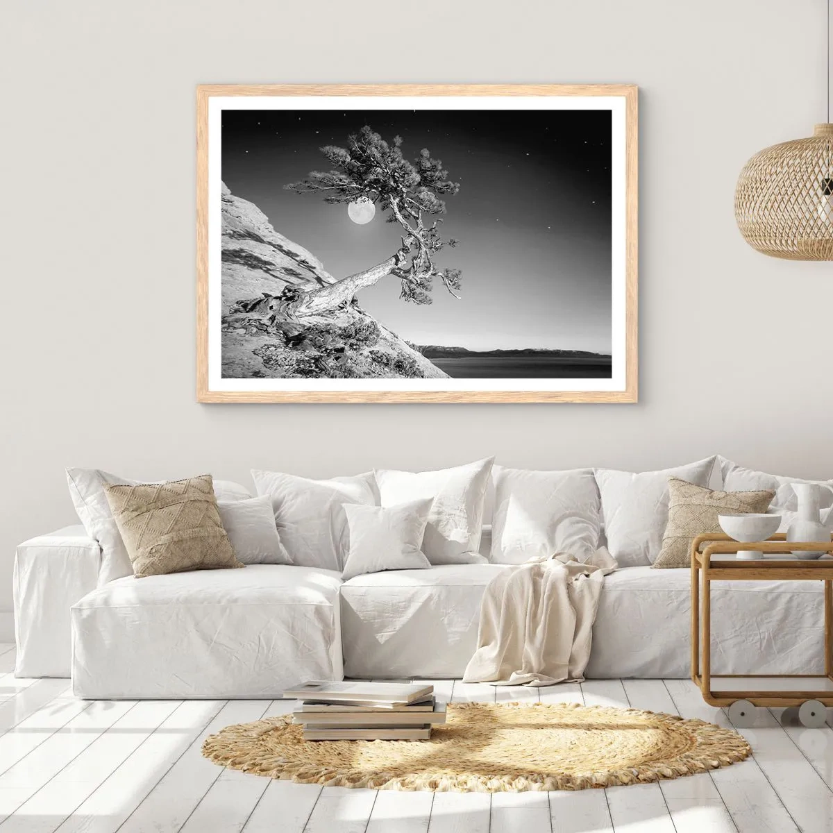 Poster in einem Rahmen aus heller Eiche - Siegreiche Kämpferin - 40x30 cm