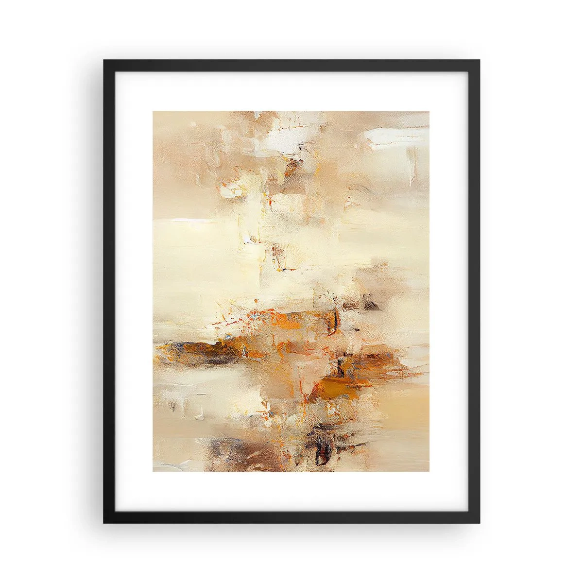 Poster in einem schwarzem Rahmen - Seele aus Bernstein - 40x50 cm