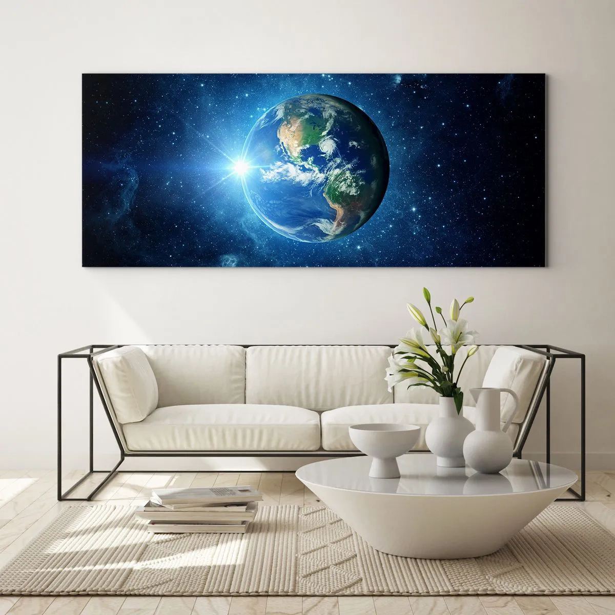 Glasbild - Bild auf glas - Wir sind im Himmel - 90x30 cm
