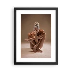 Poster in einem schwarzem Rahmen - Die Einheit von Körper und Geist - 30x40 cm