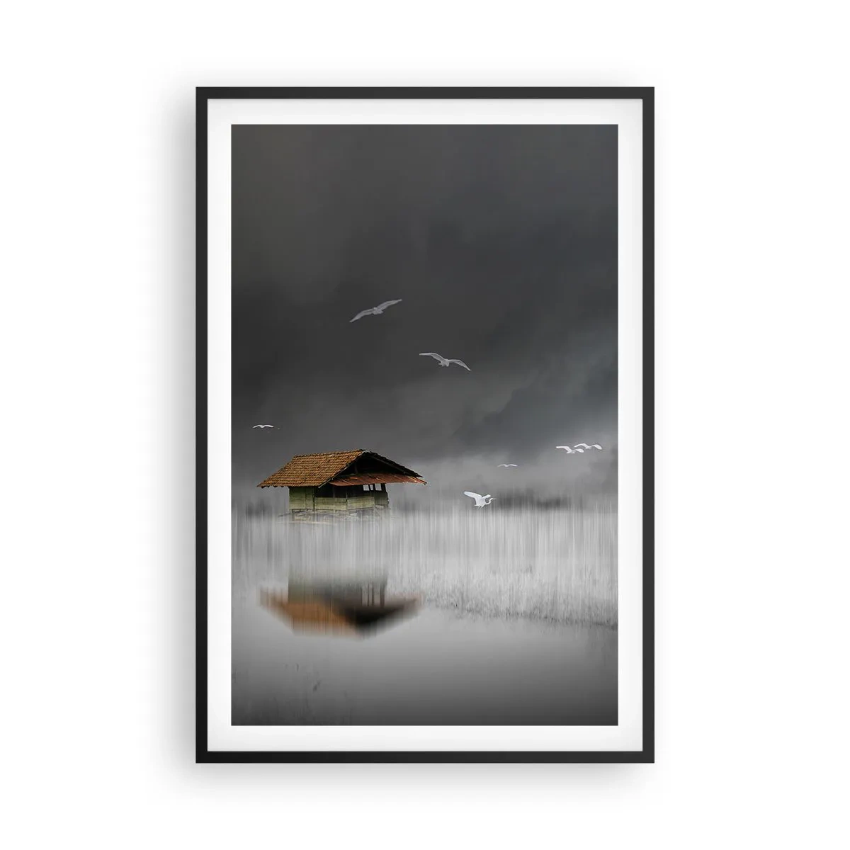 Poster in einem schwarzem Rahmen - Schutz vor Regen - 61x91 cm