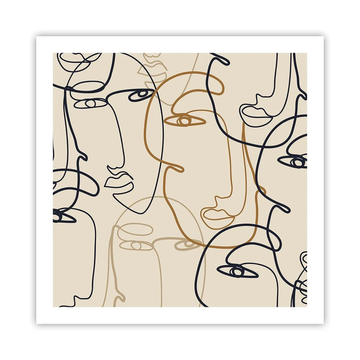 Poster - Das Porträt wird multipliziert - 60x60 cm