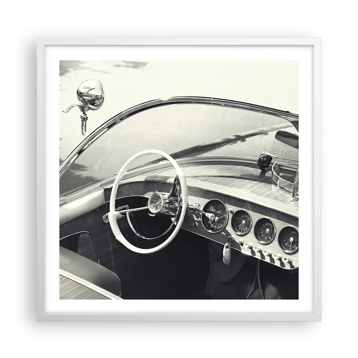 Poster in einem weißen Rahmen - Wetter für die Reichen - 60x60 cm