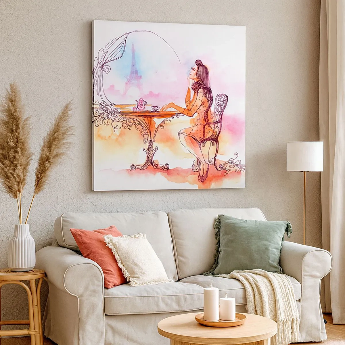 Bild auf Leinwand - Leinwandbild - Pariser Chic - 30x30 cm