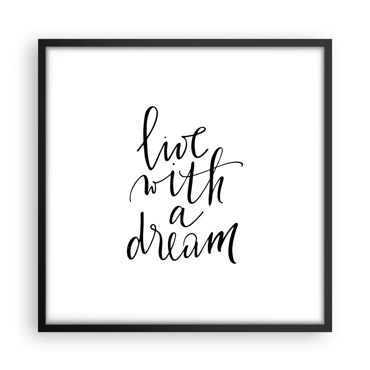 Poster in einem schwarzem Rahmen - Na sicher - 50x50 cm