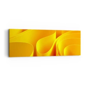 Bild auf Leinwand - Leinwandbild - Wie Sonnenwellen - 90x30 cm