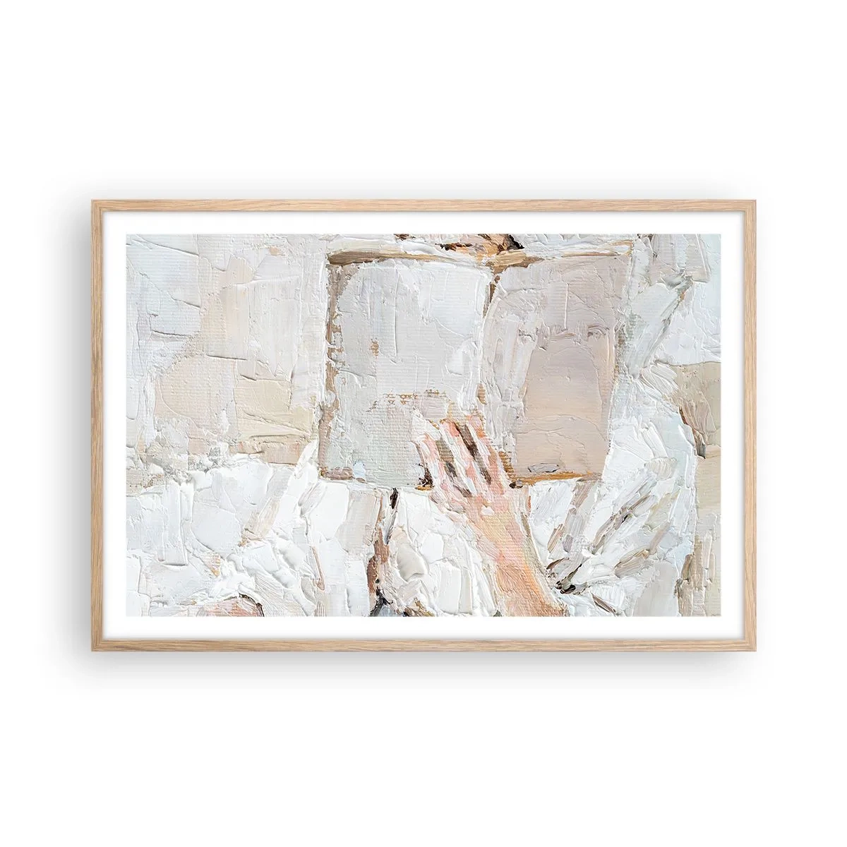 Poster in einem Rahmen aus heller Eiche - In einer anderen Welt - 91x61 cm