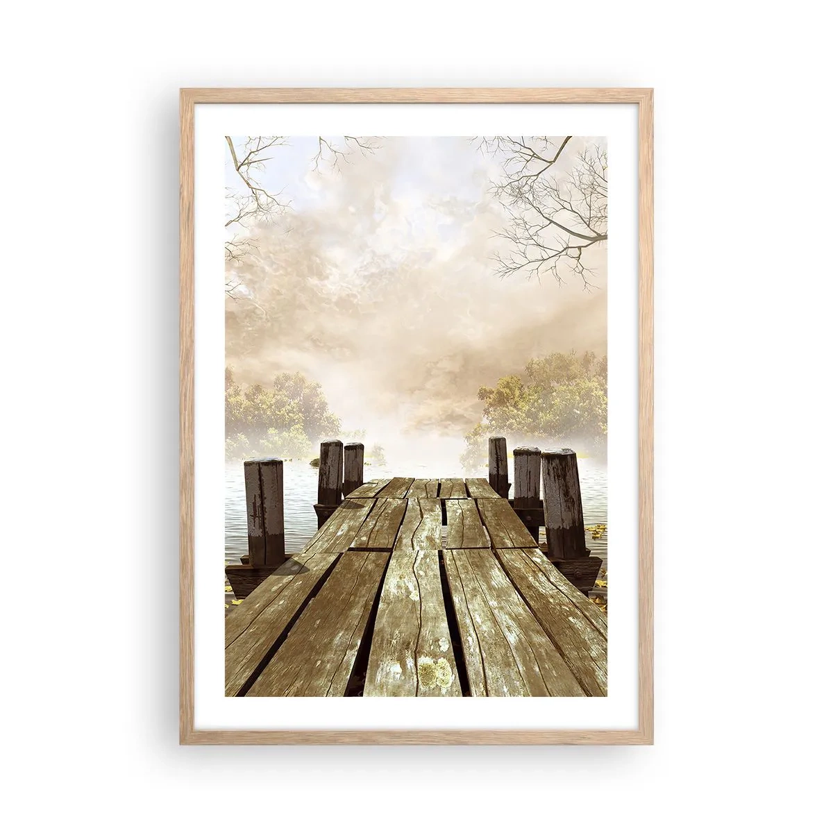 Poster in einem Rahmen aus heller Eiche - Die milde Traurigkeit des Herbstes - 50x70 cm