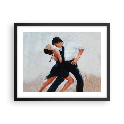 Poster in einem schwarzem Rahmen - Tango meiner Träume und Träume - 50x40 cm