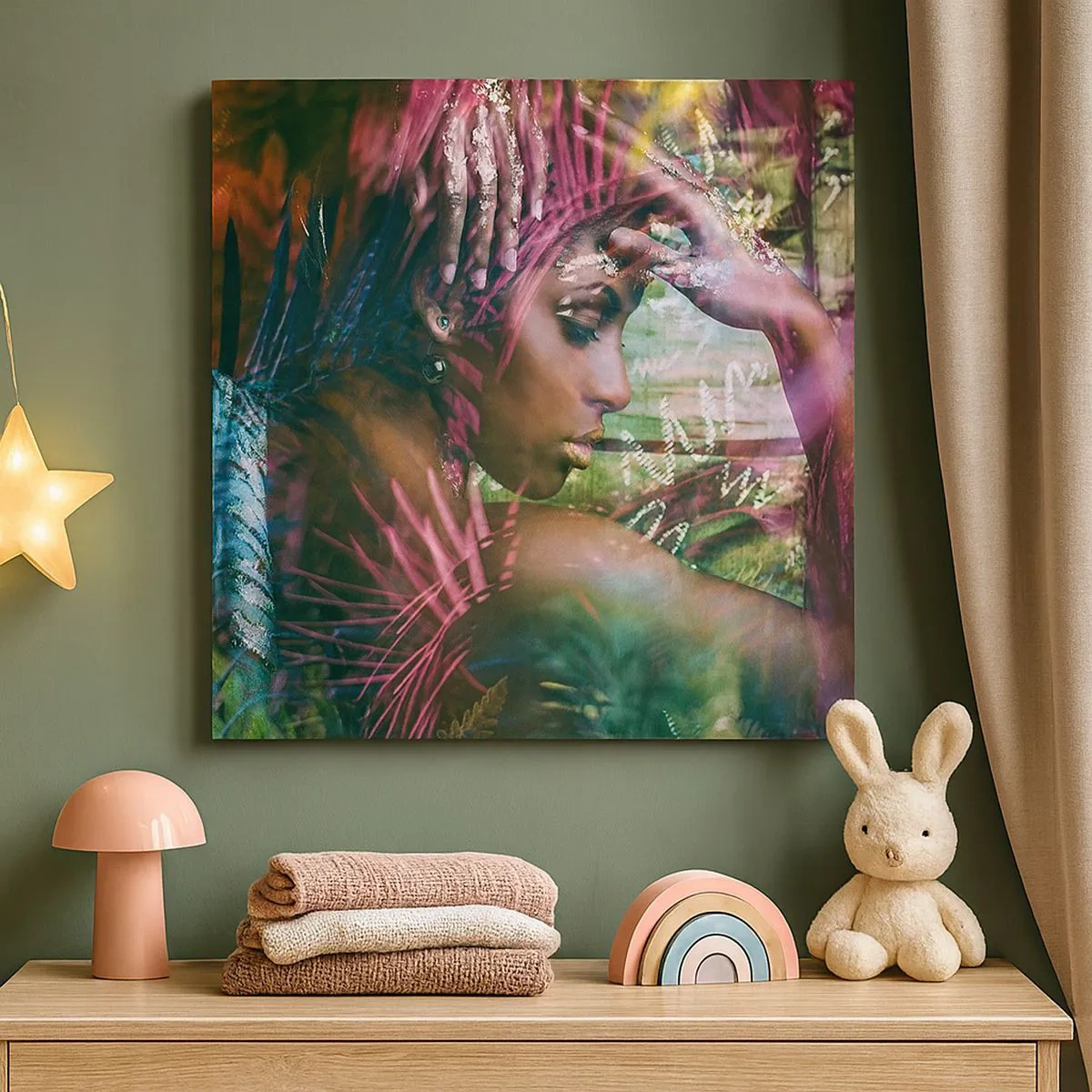 Bild auf Leinwand - Leinwandbild - Mutter Natur im Dschungel - 30x30 cm