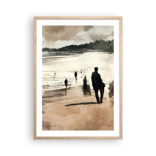 Poster in einem Rahmen aus heller Eiche - Einberufen - 50x70 cm