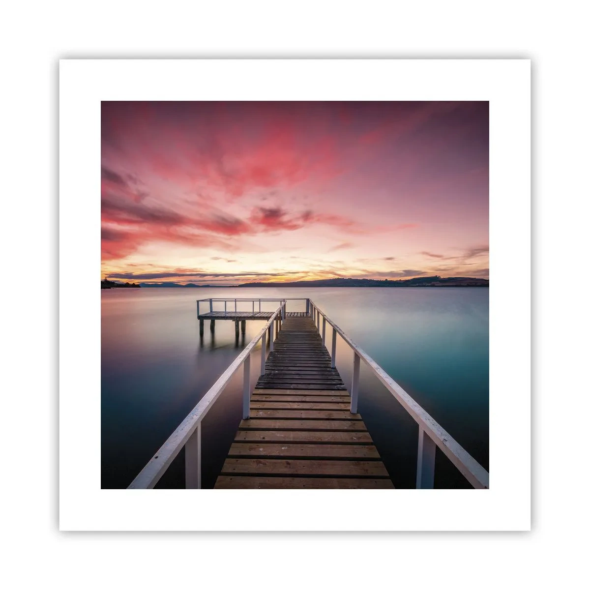 Poster - Die sanfte Flamme des Abends - 40x40 cm