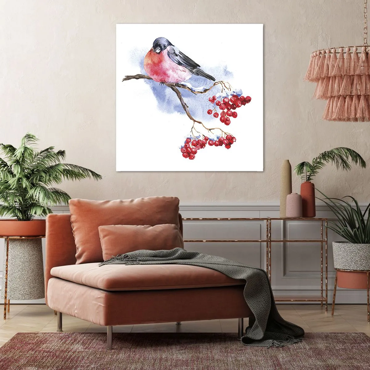 Bild auf Leinwand - Leinwandbild - Winter in Farbe - 60x60 cm