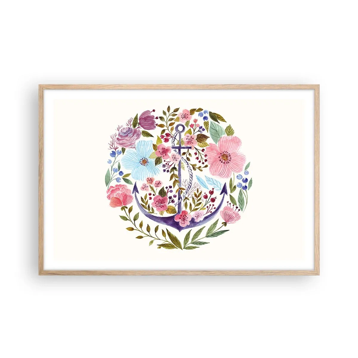 Poster in einem Rahmen aus heller Eiche - Guter Traum eines Seemanns - 91x61 cm