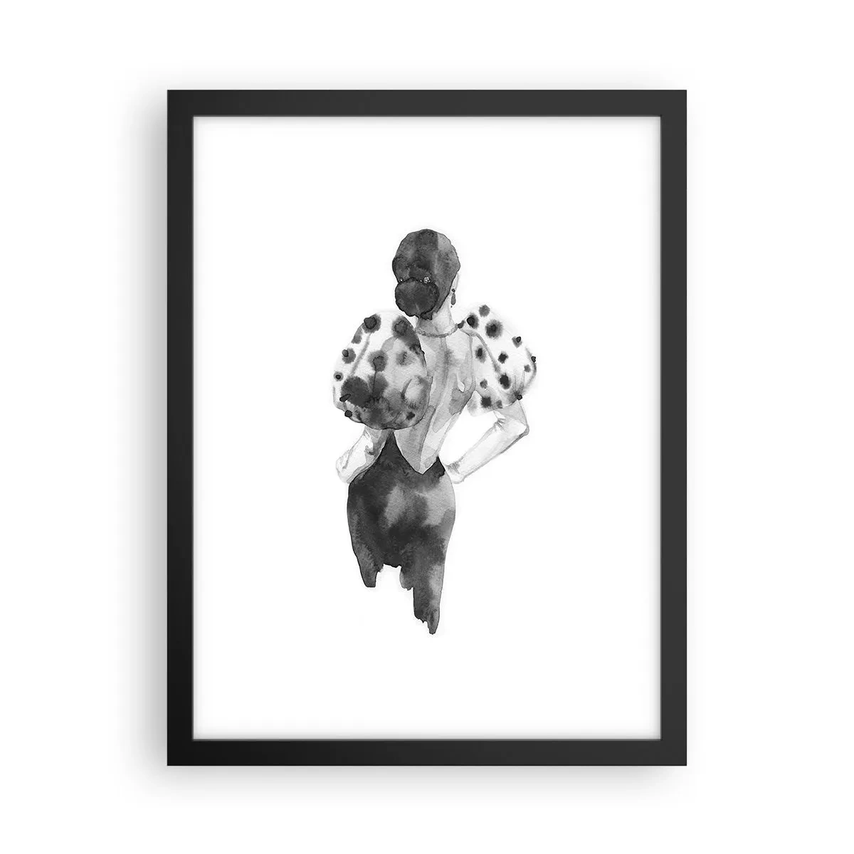 Poster in einem schwarzem Rahmen - Sie ging direkt vorbei - 30x40 cm