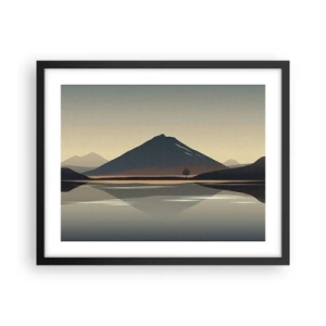 Poster in einem schwarzem Rahmen - Spiegelreflexion - 50x40 cm