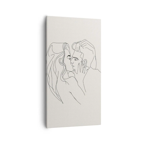 Bild auf Leinwand - Leinwandbild - Verstrickt im Gefühl - 55x100 cm