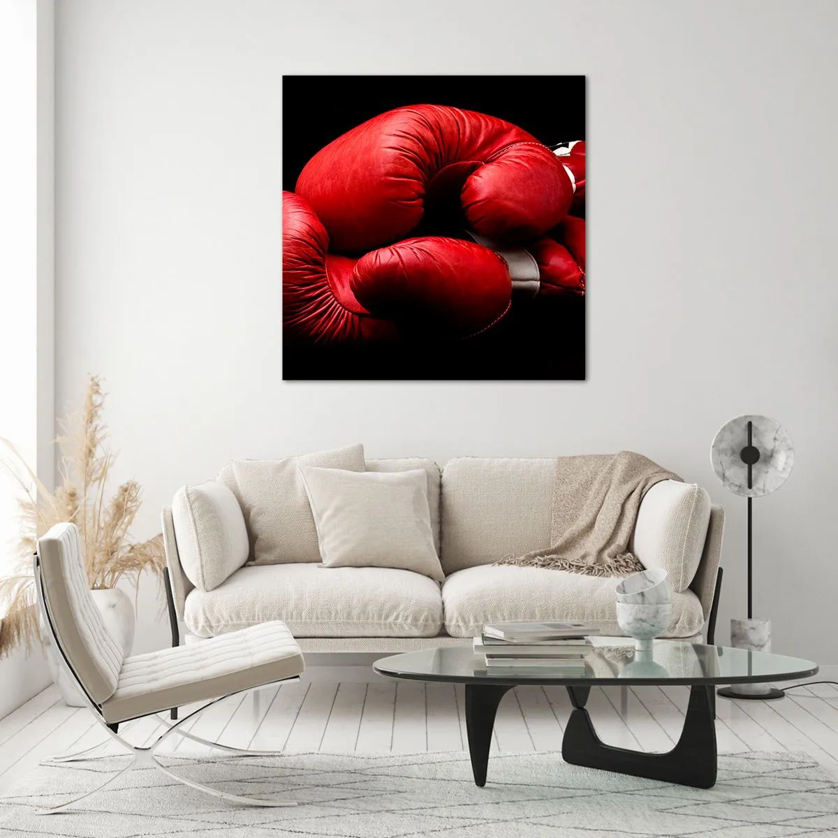 Glasbild - Bild auf glas - Die Emotionen des Kampfes liegen hinter uns - 40x40 cm