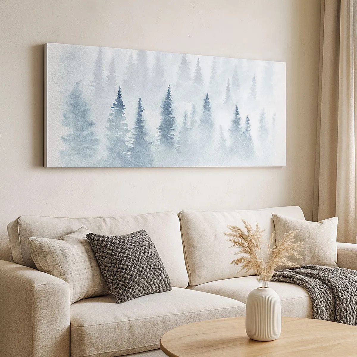 Bild auf Leinwand - Leinwandbild - In Nebel gehüllt - 100x40 cm